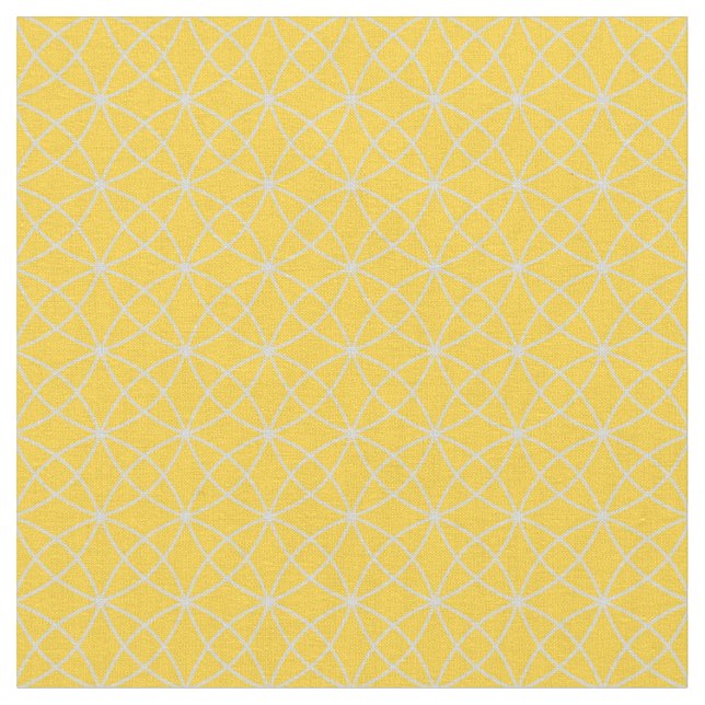 Interlocking Curves on Yellow Fabric (Close Up)