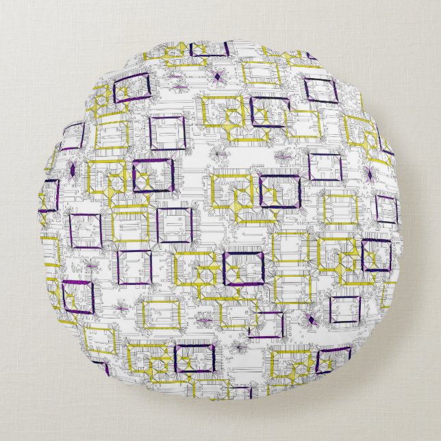 Interlocking Dimensions Round Cushion (Front)