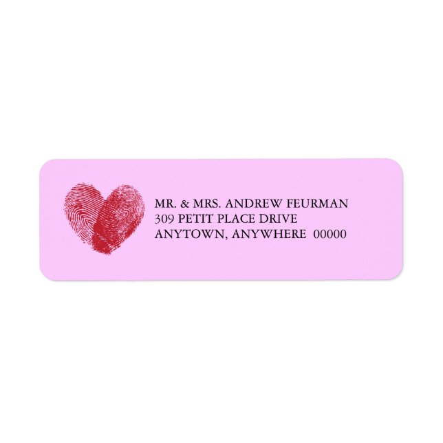 Interlocking Fingerprints Return Address Label (Front)
