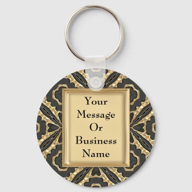 Interlocking Gold Lace Key Ring (Front)