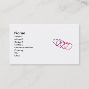 Interlocking Hearts Business Card