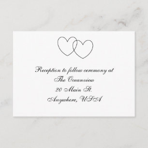 "Interlocking Hearts" Reception Cards