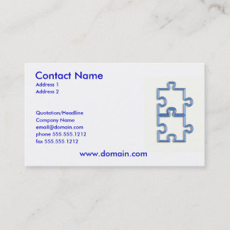Interlocking Puzzle Pieces Business Card