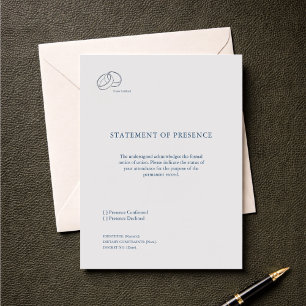 Interlocking Rings- Union Response Card