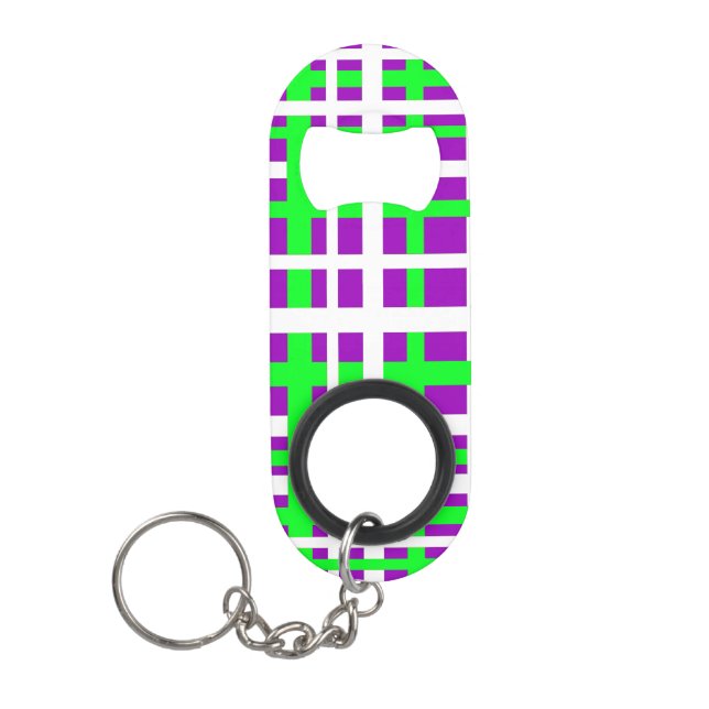 Interlocking Stripes Black Green Purple (Front)