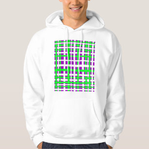 Interlocking Stripes Black Green Purple Hoodie