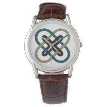 Interlocking X Classic Brown Leather Strap Watch