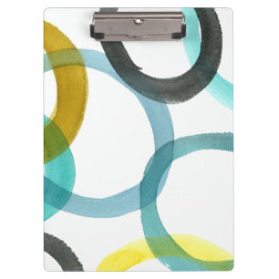 Interlocking Yellow & Blue Circles Clipboard