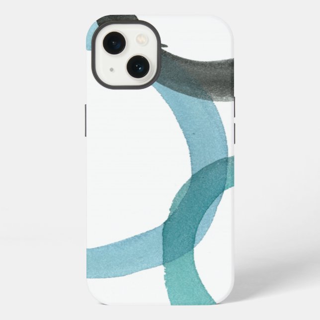 Interlocking Yellow & Blue Circles iPhone Case (Back)