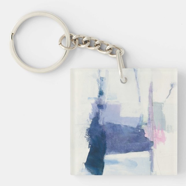 Interlude | Abstract In Blue Key Ring (Front)