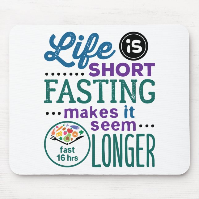 Intermittent Fasting OMAD Funny Quote Mouse Pad (Front)