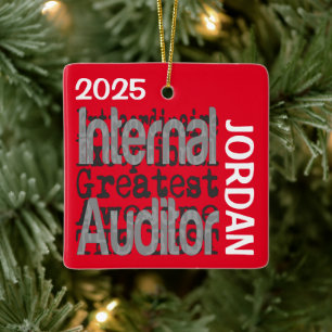 Internal Auditor Extraordinaire CUSTOM Ceramic Ornament