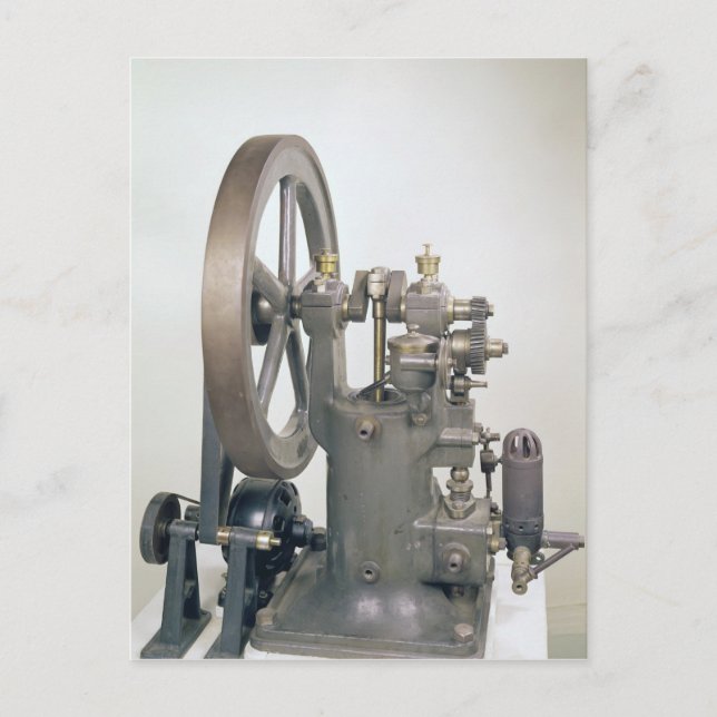 Internal combustion engine, 1876 postcard (Front)