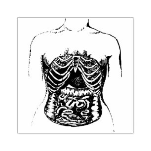 Internal intestines rubber stamp