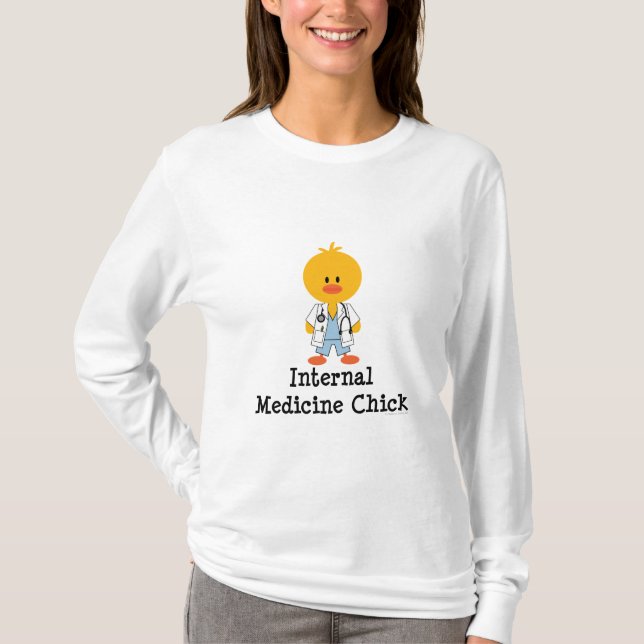Internal Medicine Chick Long Sleeve T-shirt (Front)