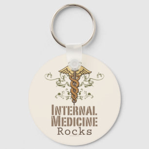 Internal Medicine Rocks Caduceus Key Chain