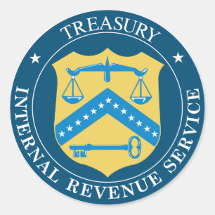 Internal Revenue Service IRS Classic Round Sticker