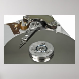 Internals of a hard disk drive poster