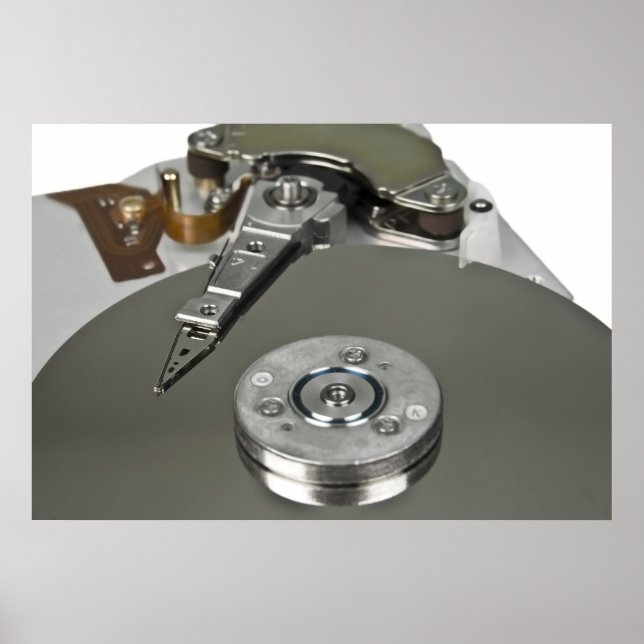 Internals of a hard disk drive poster (Front)