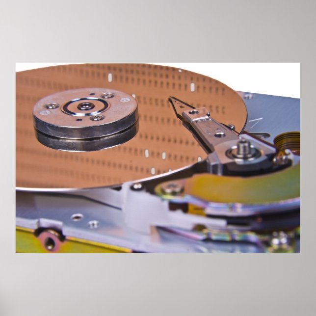 Internals of a hard disk drive poster (Front)