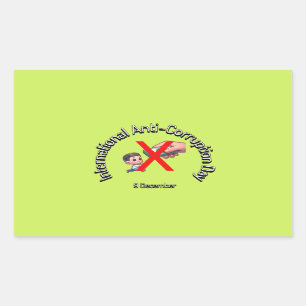 International Anti-Corruption Day. 9 December Rectangular Sticker