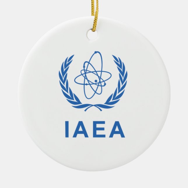 International Atomic Energy Agency flag  Ceramic Ornament (Front)