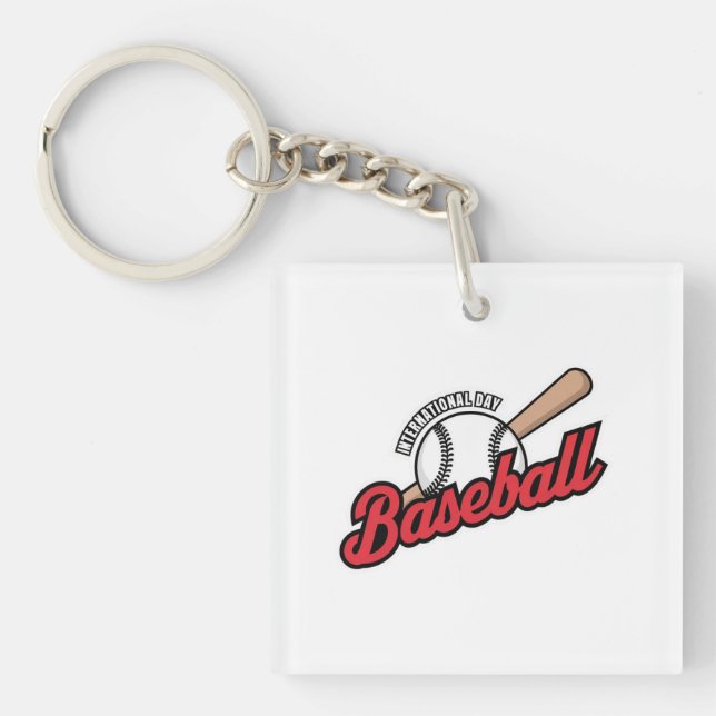 International Baseball Day Logo Key Ring (Front)