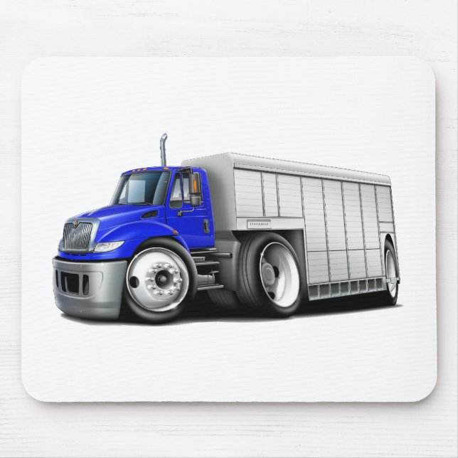 International Blue-White Delivery Truck Mouse Pad (Front)