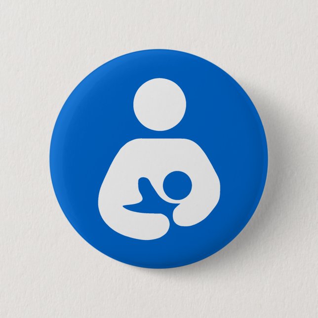 International Breastfeeding Symbol 6 Cm Round Badge (Front)