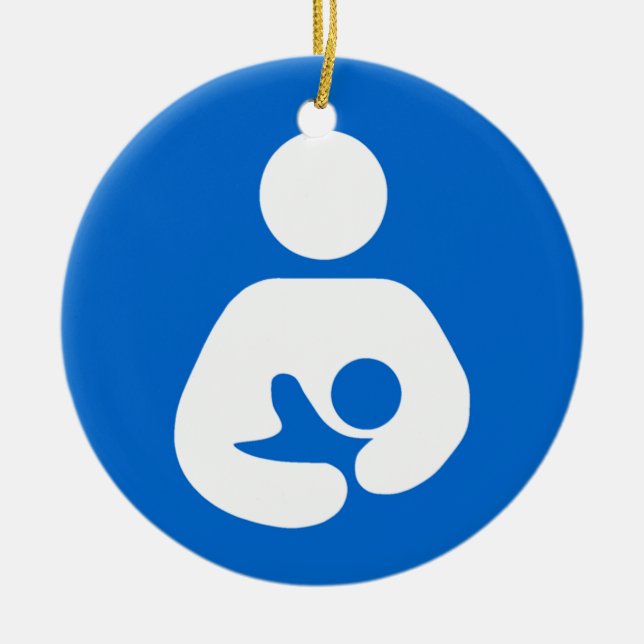International Breastfeeding Symbol Ceramic Tree Decoration (Front)