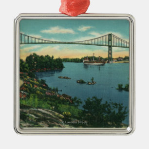 International Bridge American Span View # 2 Metal Ornament
