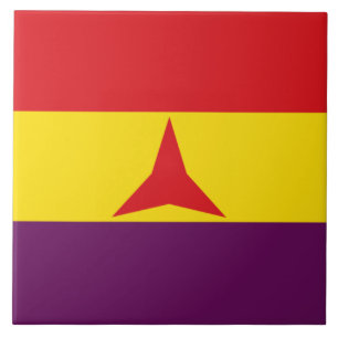 International Brigades Flag (Spanish Civil War) Ceramic Tile