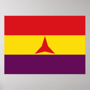 International Brigades Flag (Spanish Civil War) Poster