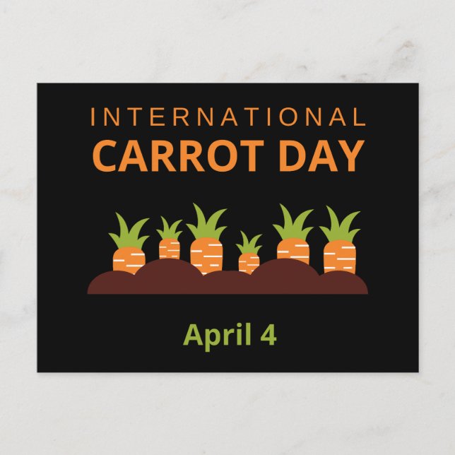 International Carrot Day April 4 Postcard (Front)