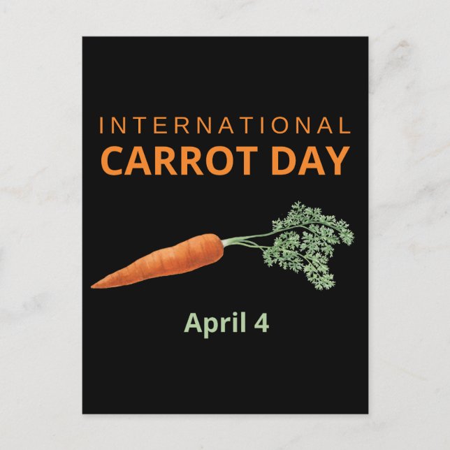International Carrot Day April 4 Postcard (Front)