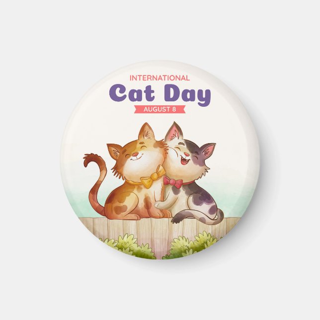 International Cat Day  Magnet (Front)