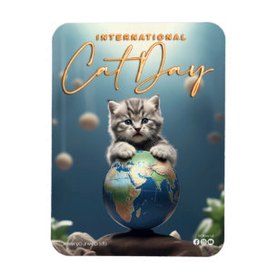 International Cat Day Magnet