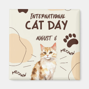 International Cat Day Magnet