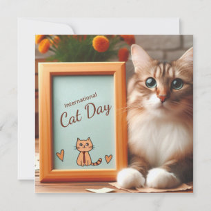 International Cat day Thank You Card
