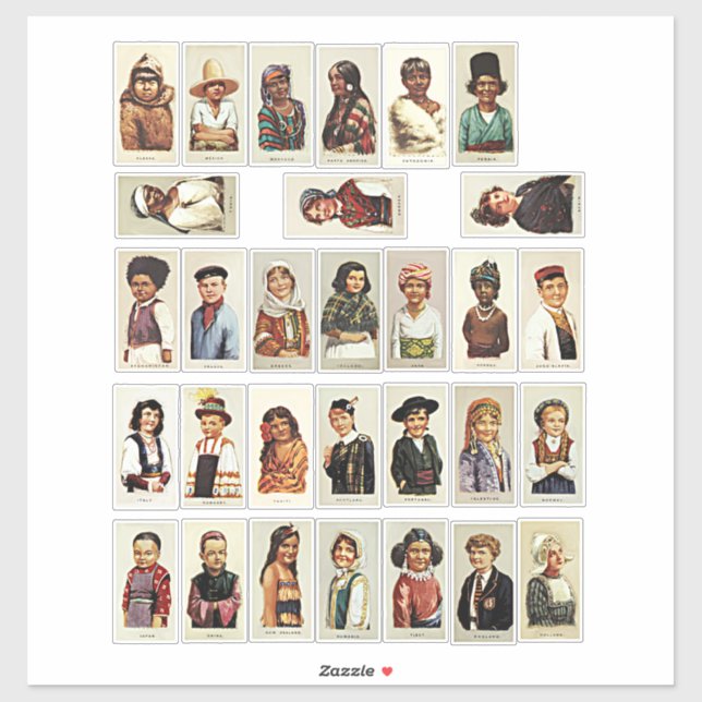 International Children world travel collage sheet (Sheet)