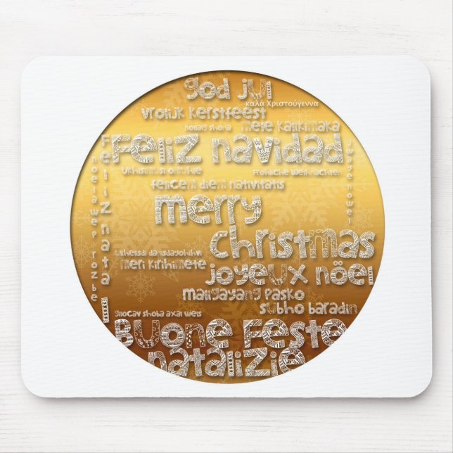 International Christmas Navidad Greeting Mousepad (Front)