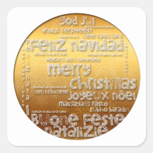 International Christmas Navidad Greeting S Sticker