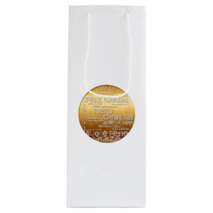 International Christmas Navidad Wine Gift Bag