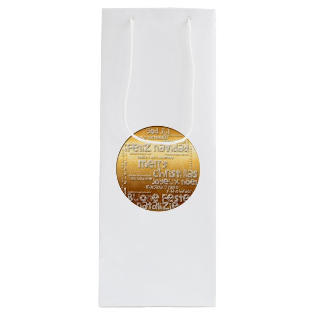 International Christmas Navidad Wine Gift Bag (Front)