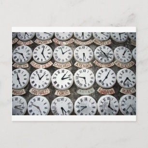 International Clocks Postcard