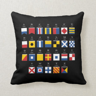 International Code of Signals Alphabet 3 Cushion