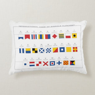 International Code of Signals Alphabet Decorative Cushion