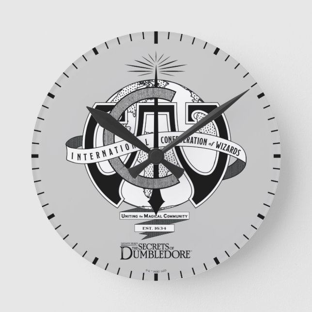 International Confederation of Wizards Logo Round Clock (Front)