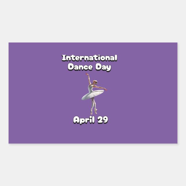 International Dance Day Rectangular Sticker (Front)