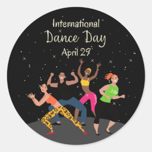 International Dance Day World Dance Day Classic Round Sticker